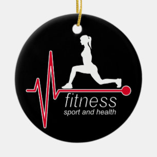 Fitness Keramik Ornament