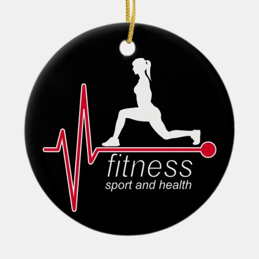 Fitness Keramik Ornament (Vorne)