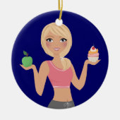 Fitness! Keramik Ornament (Vorne)