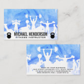 Fitness | Kettle Bells | Aquarell Visitenkarte (Vorne/Hinten)
