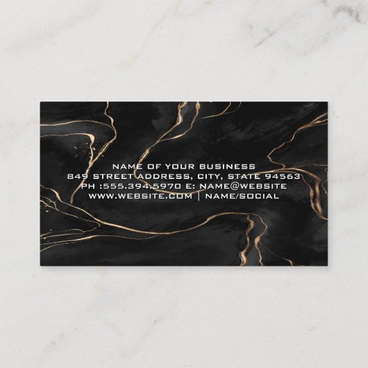 Fitness | Kettle Bells | Aquarelltinte Visitenkarte (Rückseite)