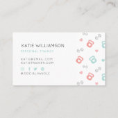 Fitness Kettlebell & Dumbell Weichteilmuster Schwa Visitenkarte (Rückseite)