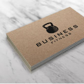 Fitness Kettlebell Logo Personal Trainer Kraft Visitenkarte