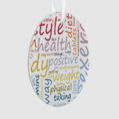 Fitness-Konzept für Gewichts-Verlust und Ornament (Vorderseite)