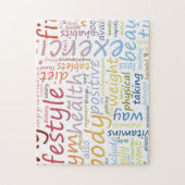 Fitness-Konzept für Gewichts-Verlust und Puzzle (Vertikal)