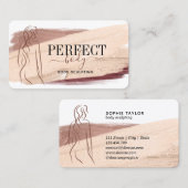 Fitness Körpermassage linergie Silhouette Visitenkarte (Vorne/Hinten)