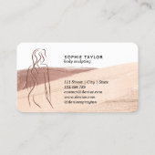 Fitness Körpermassage linergie Silhouette Visitenkarte (Rückseite)