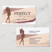 Fitness Körpermassage linergie Silhouette Visitenkarte (Vorne/Hinten)