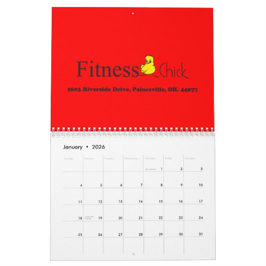 Fitness-Küken-Kalender Kalender (Jan 2026)