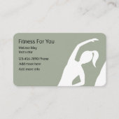 Fitness-Lehrer Visitenkarte (Vorderseite)