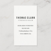 Fitness leicht Schwarz/Weiß Visitenkarte (Rückseite)