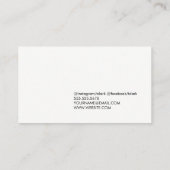 Fitness leicht Schwarz/Weiß Visitenkarte (Rückseite)