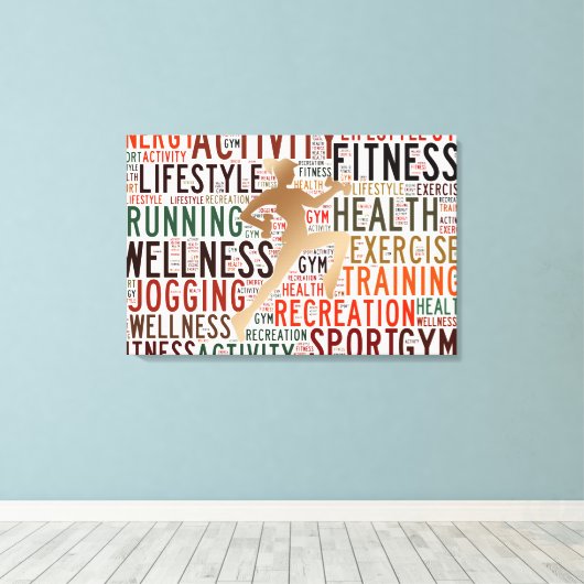 Fitness Leinwanddruck (Insitu (Holzboden))