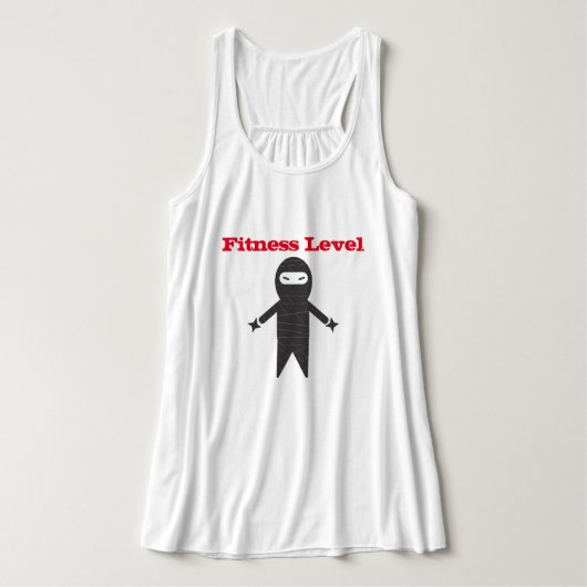 Fitness Level Ninja Tank Top (Design Vorderseite)