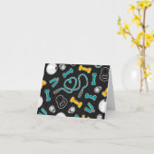 Fitness-Liebe-Muster-Aqua und Gelb Karte (Gelbe Blume)