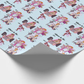 Fitness Light Blue Geschenkpapier (Ecke)