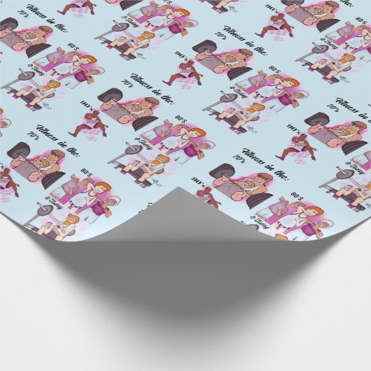 Fitness Light Blue Geschenkpapier (Ecke)
