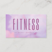 Fitness Lila Holografie Visitenkarte (Vorderseite)