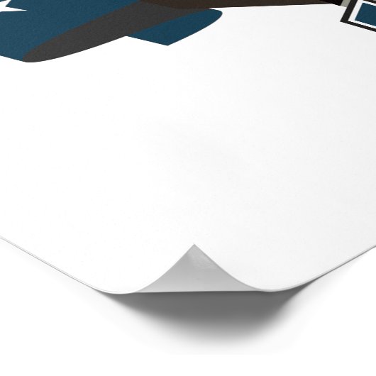 Fitness-Logo für Ihren Namen anpassen Poster (Ecke)