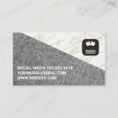 Fitness-Logos | Marmor | Wäsche Visitenkarte (Rückseite)