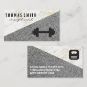 Fitness-Logos | Marmor | Wäsche Visitenkarte (Vorne/Hinten)