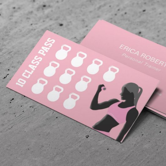 Fitness Loyalty Card Personal Trainer Rosa Treuekarte