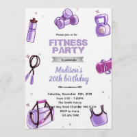 Fitness Mädchen Party-Einladung