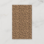 Fitness-Mädchen-persönlicher Trainer-Leopard-Druck Visitenkarte (Rückseite)