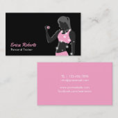 Fitness-Mädchen-persönlicher Trainer-modernes Visitenkarte (Vorne/Hinten)