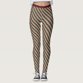 Fitness Maroon und Gelbes Star Trek Muster Leggings