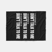 Fitness Meme - Don't Talk To Me At The Gym - Funny Fleecedecke (Vorderseite (Horizontal))