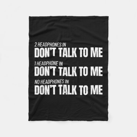 Fitness Meme - Don't Talk To Me At The Gym - Funny Fleecedecke (Vorderseite)