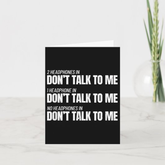 Fitness Meme - Don't Talk To Me At The Gym - Funny Karte (Vorderseite)