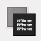 Fitness Meme - Don't Talk To Me At The Gym - Funny Magnet (Vorderseite/Rückseite)