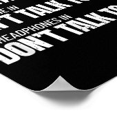 Fitness Meme - Don't Talk To Me At The Gym - Funny Poster (Ecke)