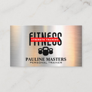 Fitness Metallische Sitzungskarte Terminkarte