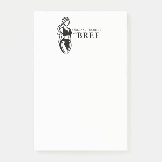 Fitness Minimalistisch Post-it Klebezettel (Vorderseite)