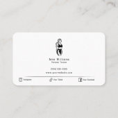 Fitness Minimalistisch Visitenkarte (Rückseite)