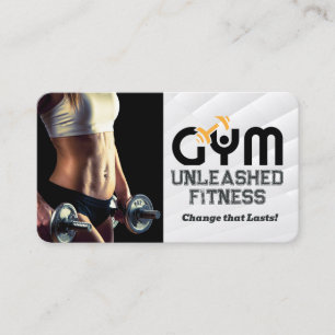 Fitness Model   Gym-Typografie Visitenkarte