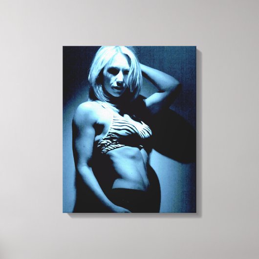 Fitness Modell b&w gepackte Leinwand (Vorderseite)