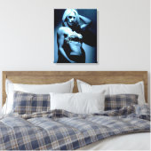 Fitness Modell b&w gepackte Leinwand (Insitu (Schlafzimmer))