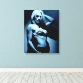 Fitness Modell b&w gepackte Leinwand (Insitu (Holzboden))