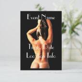 Fitness Modell Tanlines Thunder_Cove Einladung (Stehend Vorderseite)