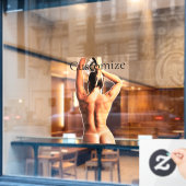 Fitness Modell Tanlines Thunder_Cove Fensteraufkleber (Café-Fenster)