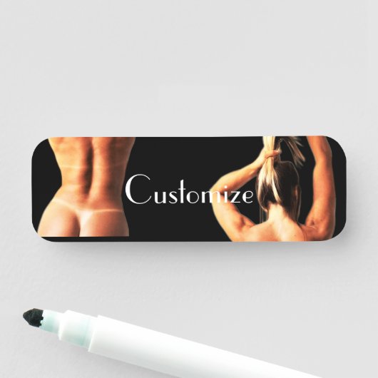 Fitness Modell Tanlines Thunder_Cove Namensschild (Beispiel)