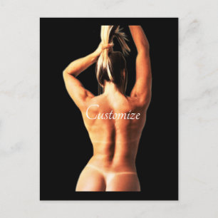 Fitness Modell Tanlines Thunder_Cove Postkarte