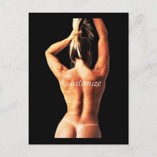 Fitness Modell Tanlines Thunder_Cove Postkarte (Vorderseite)