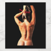 Fitness Modell Tanlines Thunder_Cove Weinetikett (Einzelnes Label)