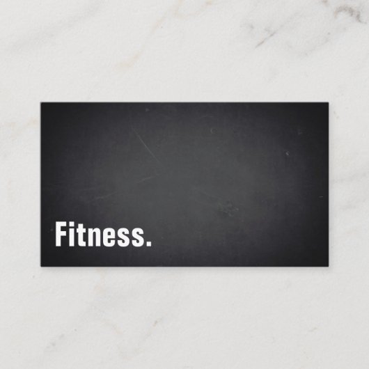 Fitness Modernes Minimalistisches Blackboard Beruf Visitenkarte (Vorderseite)