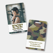 Fitness | Monogram-Logo des Personal Trainers Ausweis (Vorder- & Rückseite)